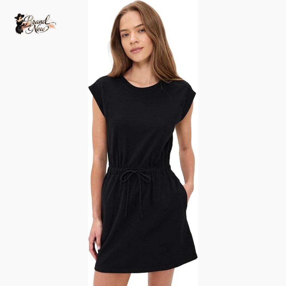Mini Dress With Pockets, Cotton Jersey, Drawstring Waist, Casual Wear